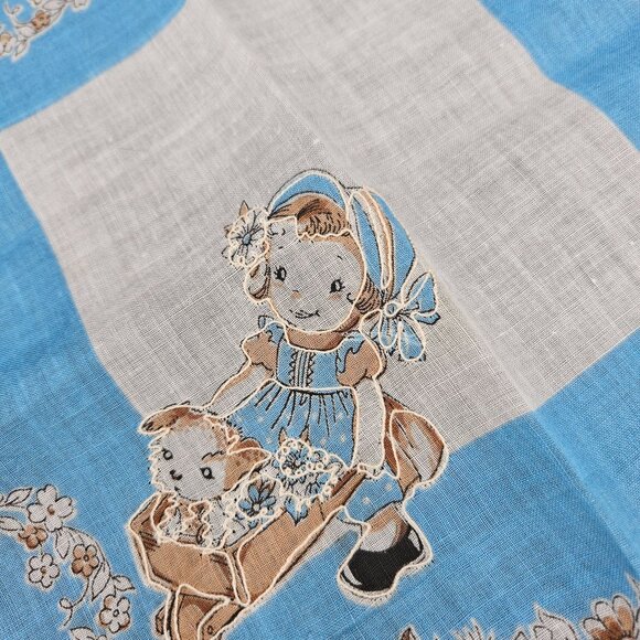 Vintage Handkerchief Lot Of 8 Embroidered & Printed Designs Cotton/linen blend - Picture 3 of 16